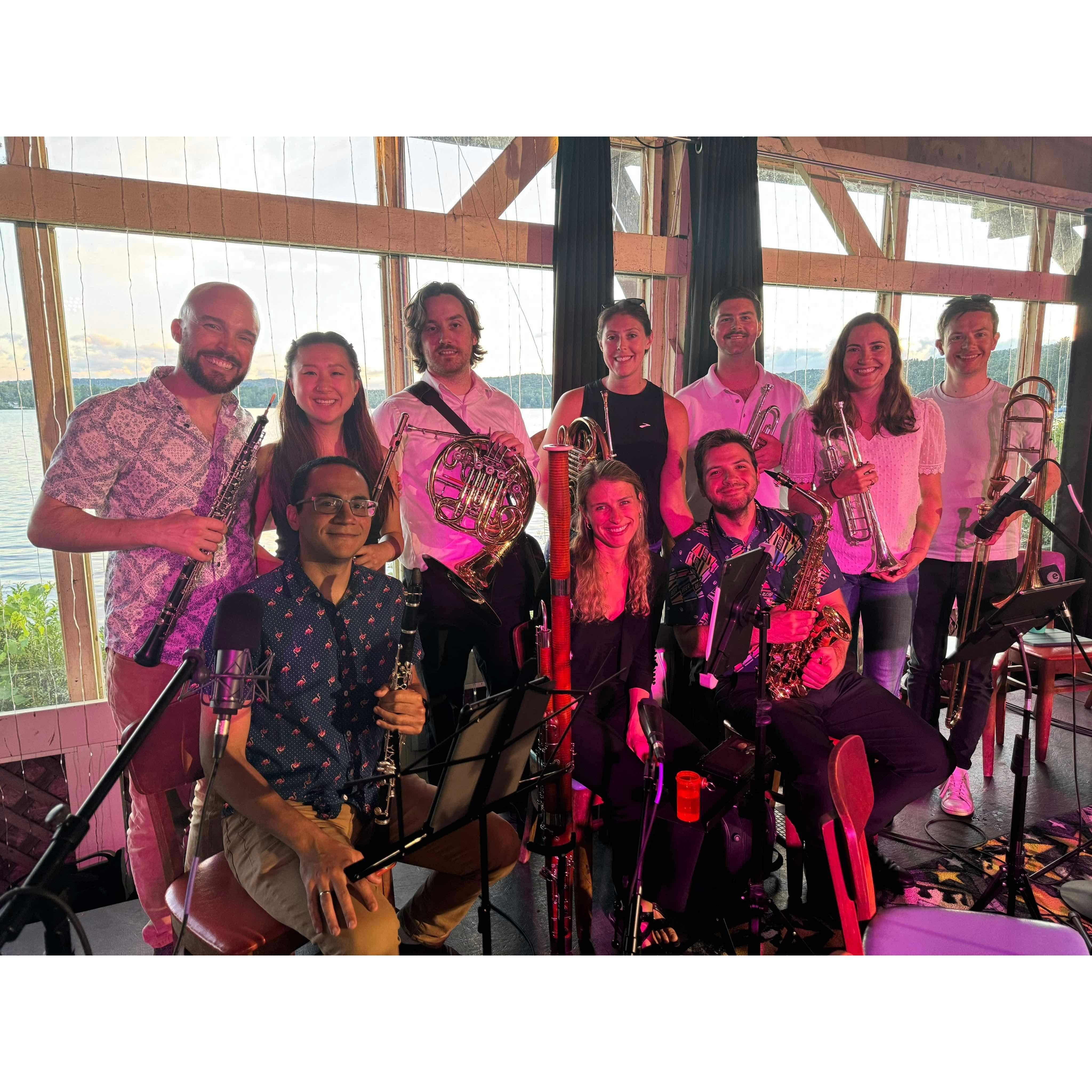 First pro orchestra gig together at the Caroga Lake Music Festival (August 2024)