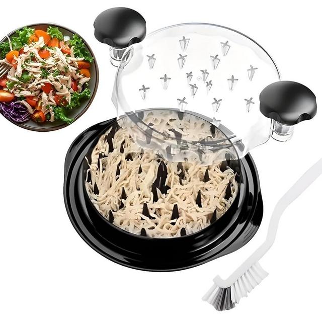 Chicken Shredder Tool Twist Large - 10'' Meat Shredder for Chicken Breast,Visible Kitchen Gadgets Meat Grinder Machine with Brush,Strong Anti-Slip Strip,BPA Free, Suitable for Pork Beef Chicken
