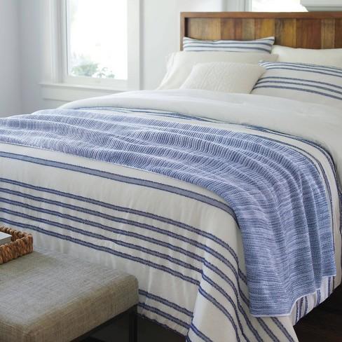 Eyelash Stripe Comforter Set Blue - Threshold™