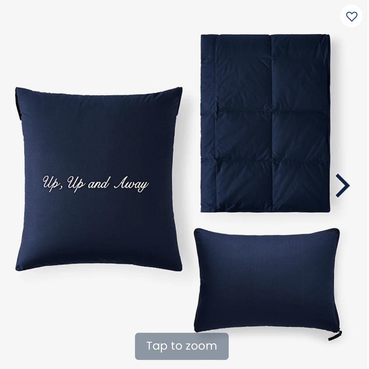 LaCrosse Travel Throw & Pillow Set - Navy