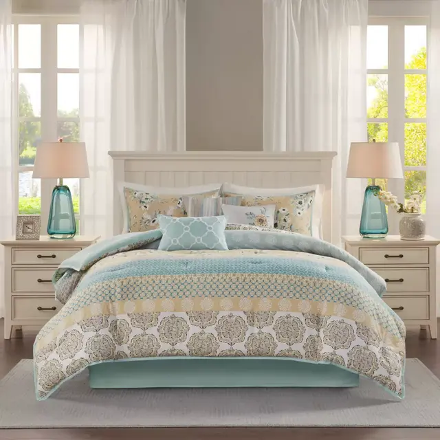 Madison Park® Willa 7-Piece Queen Comforter Set in Green