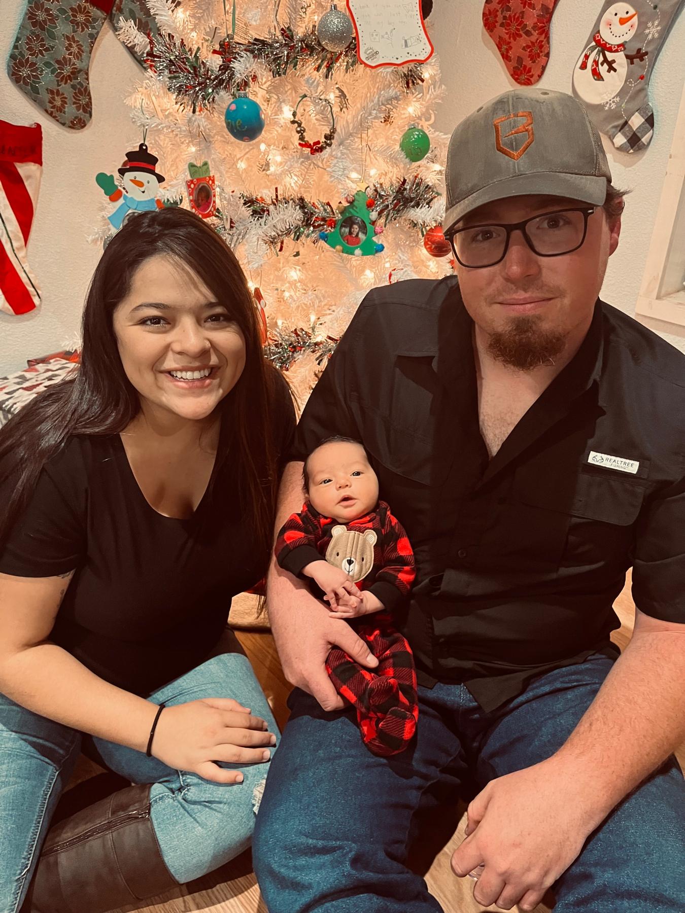 First family photo at Christmas