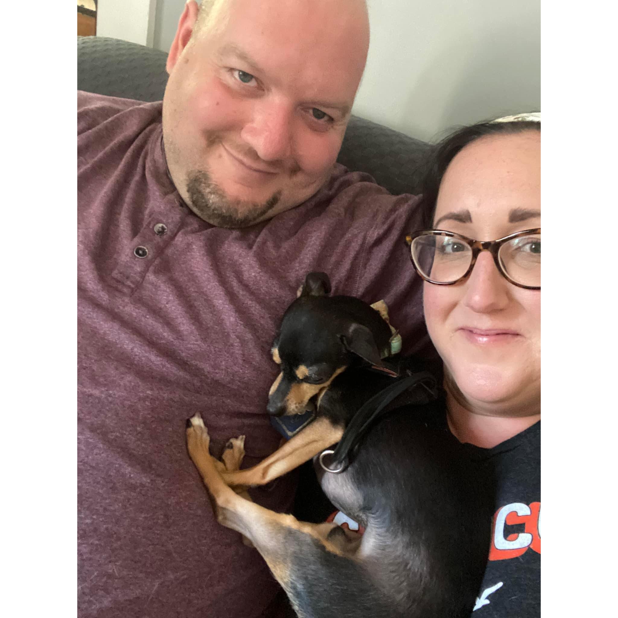 Walter is so happy to have two parents!