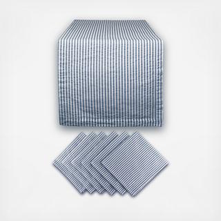 7-Piece Seersucker Table Linen Set