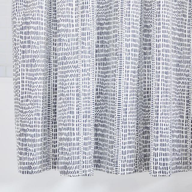 Organic Bomu Shower Curtain, 72"x74", Midnight