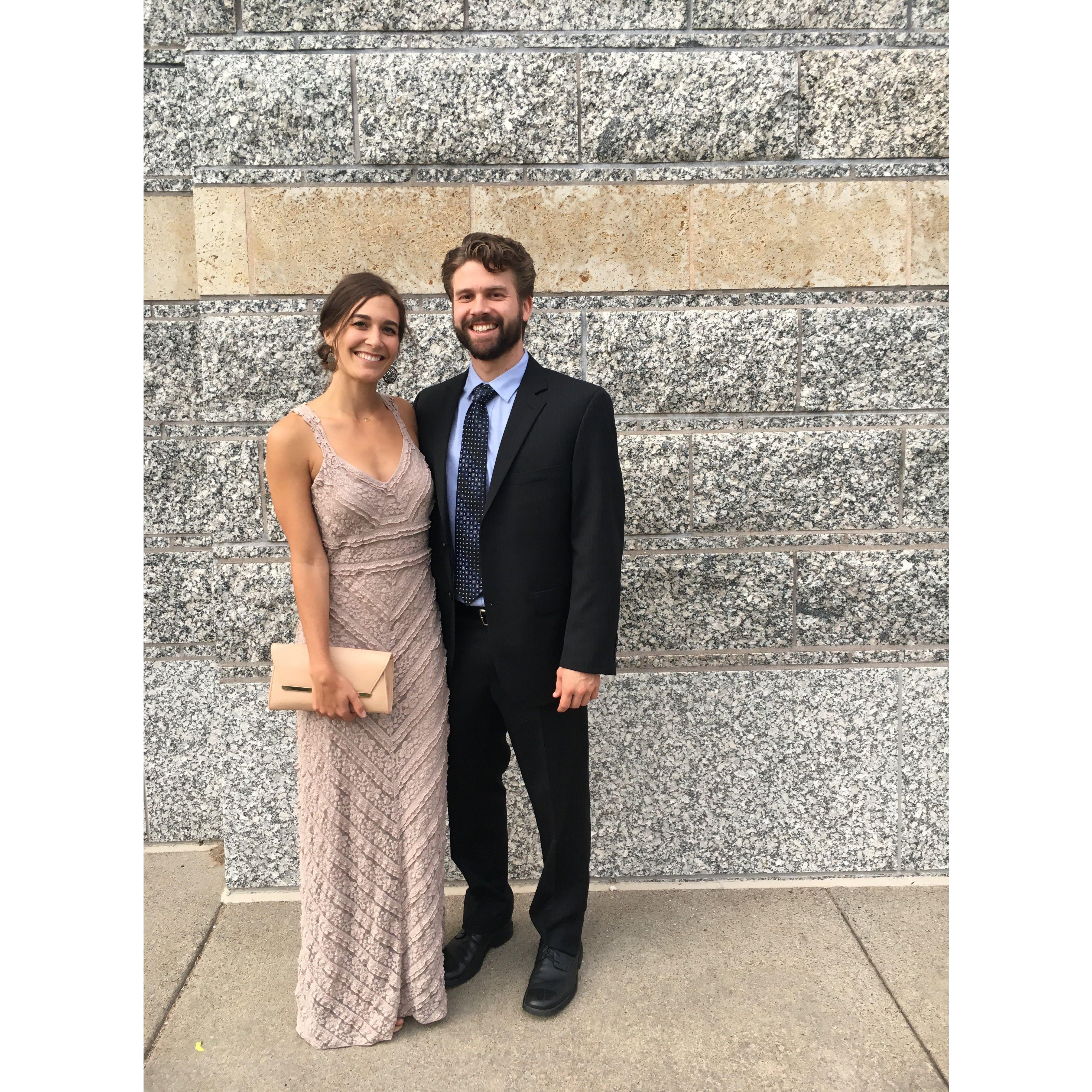 The first wedding we attended as a couple in St Paul, MN (Sept 2019)
