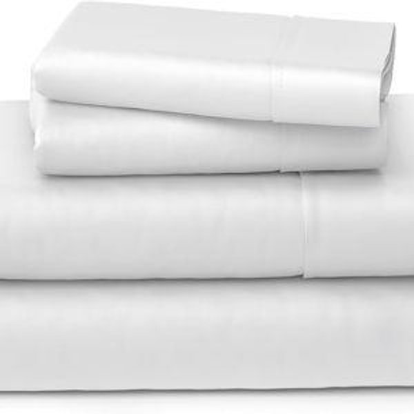 Cosy House Collection Luxury Bamboo Sheets - Blend of Rayon Derived from Bamboo - Cooling & Breathable, Silky Soft, 16-Inch Deep Pockets - 4-Piece Bedding Set - Queen, White