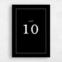 Black Wedding Table Number - Abbey