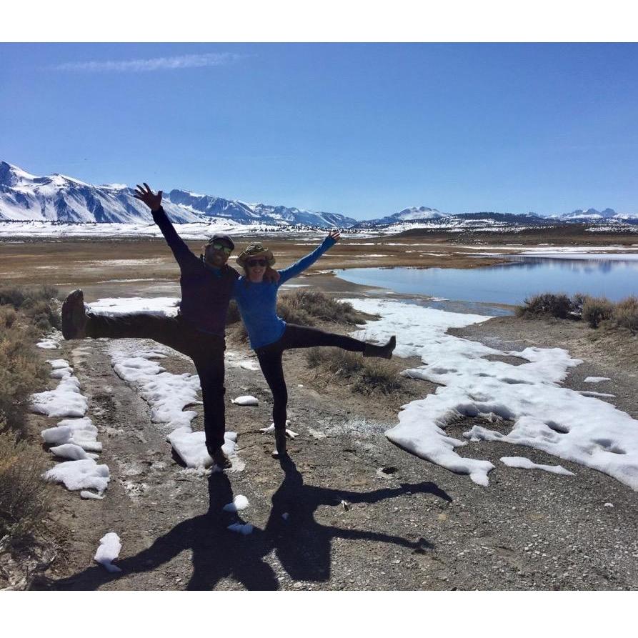 Laney's first trip out to the Eastern Sierra was a SUCCESS. Hot springing on Green Church Road