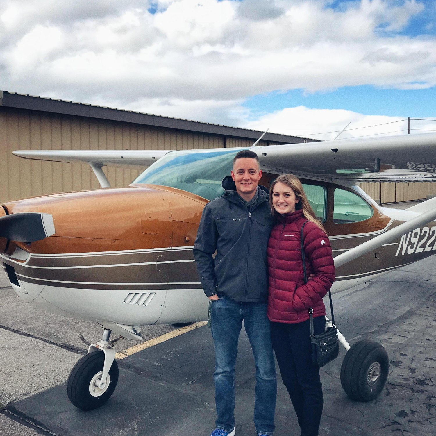 Surprised Bryson with an early birthday present to go flying!