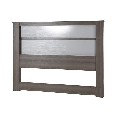 South Shore Gloria Headboard with Lights, King 78-Inch, Gray Maple, 10121