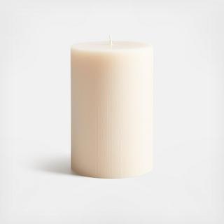 Ribbed Medium Pillar Candle