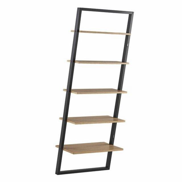 Theophanes Ladder Shelf in Oak/Black