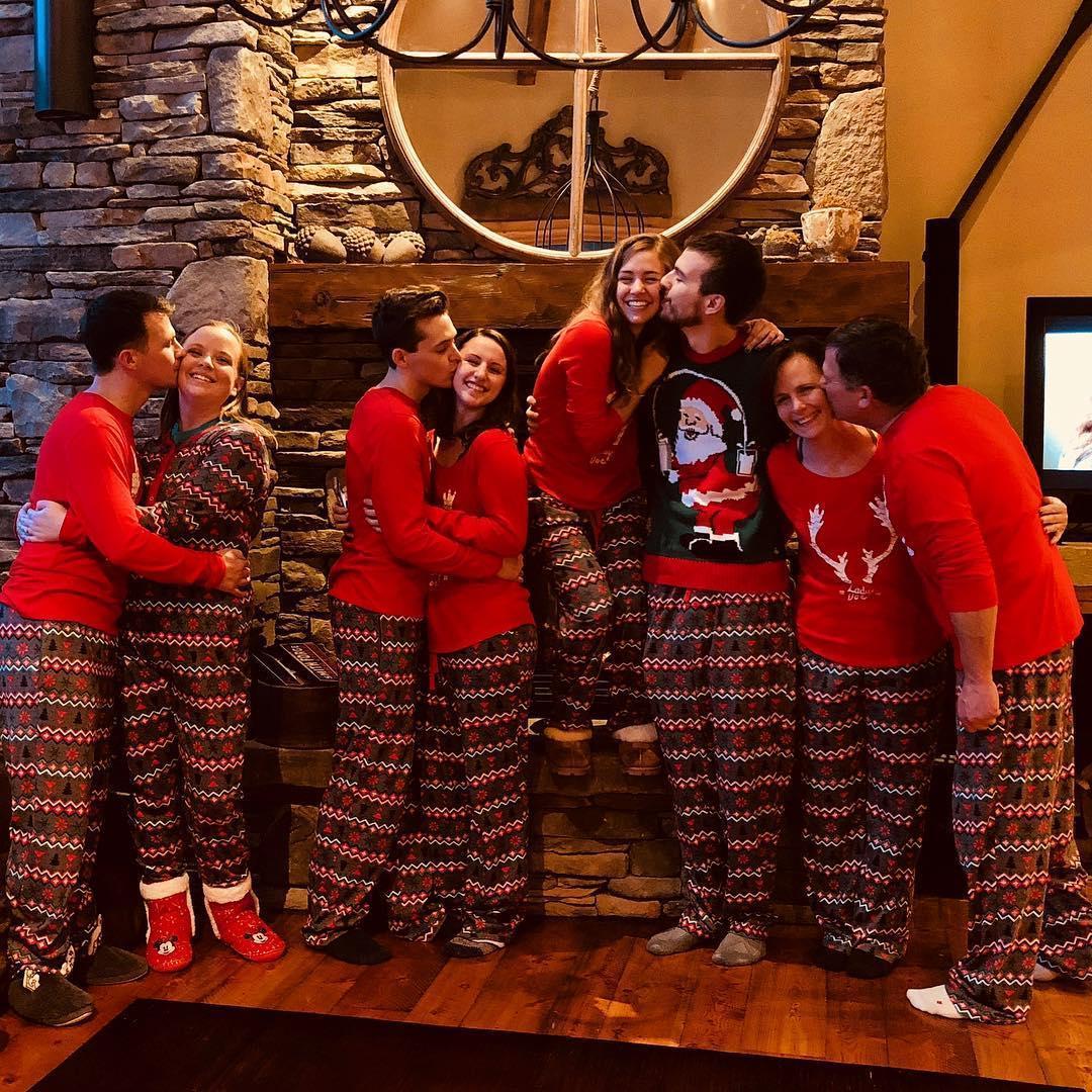 Our first night in Big Sky when we all surprised his parents with matching pajamas! Montana with my future in-laws was nothing short of perfect.