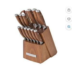 The Pioneer Woman 14-Piece Knife Block Set, Wood