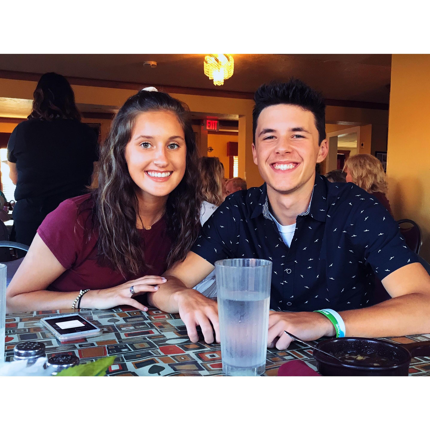 Last meal before Bryce went to Mizzou!