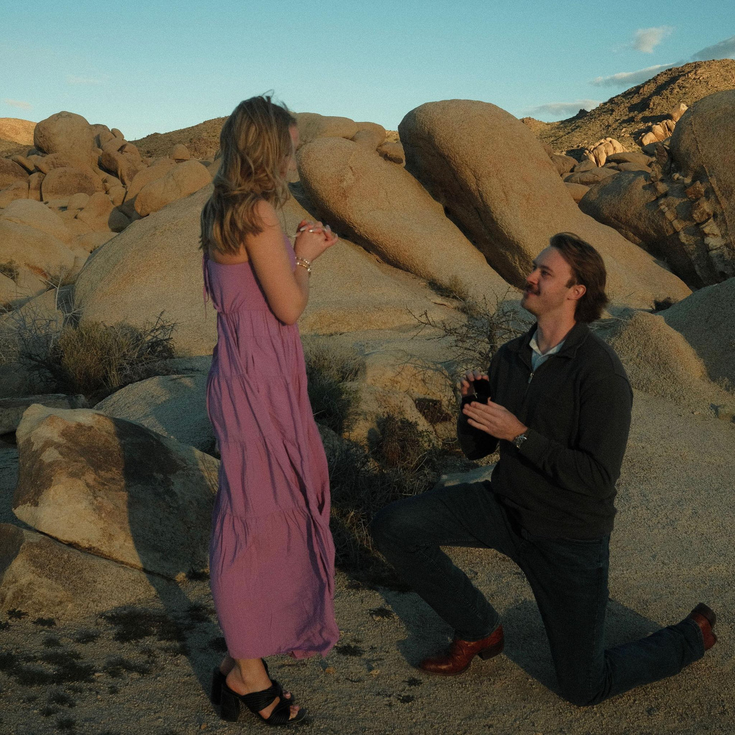 We got engaged on 1/24/26 in Joshua Tree! Our first time to Joshua Tree and it was absolutely beautiful.