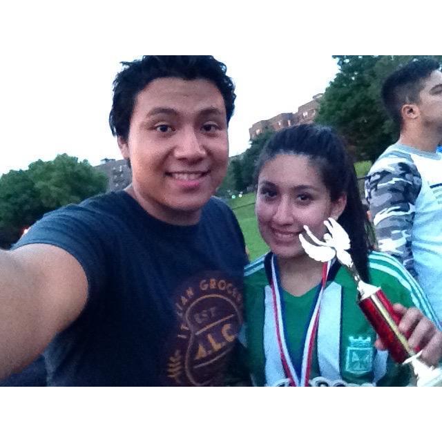 When Manuel showed support by cheering at Ivonne's soccer games (July 2015)