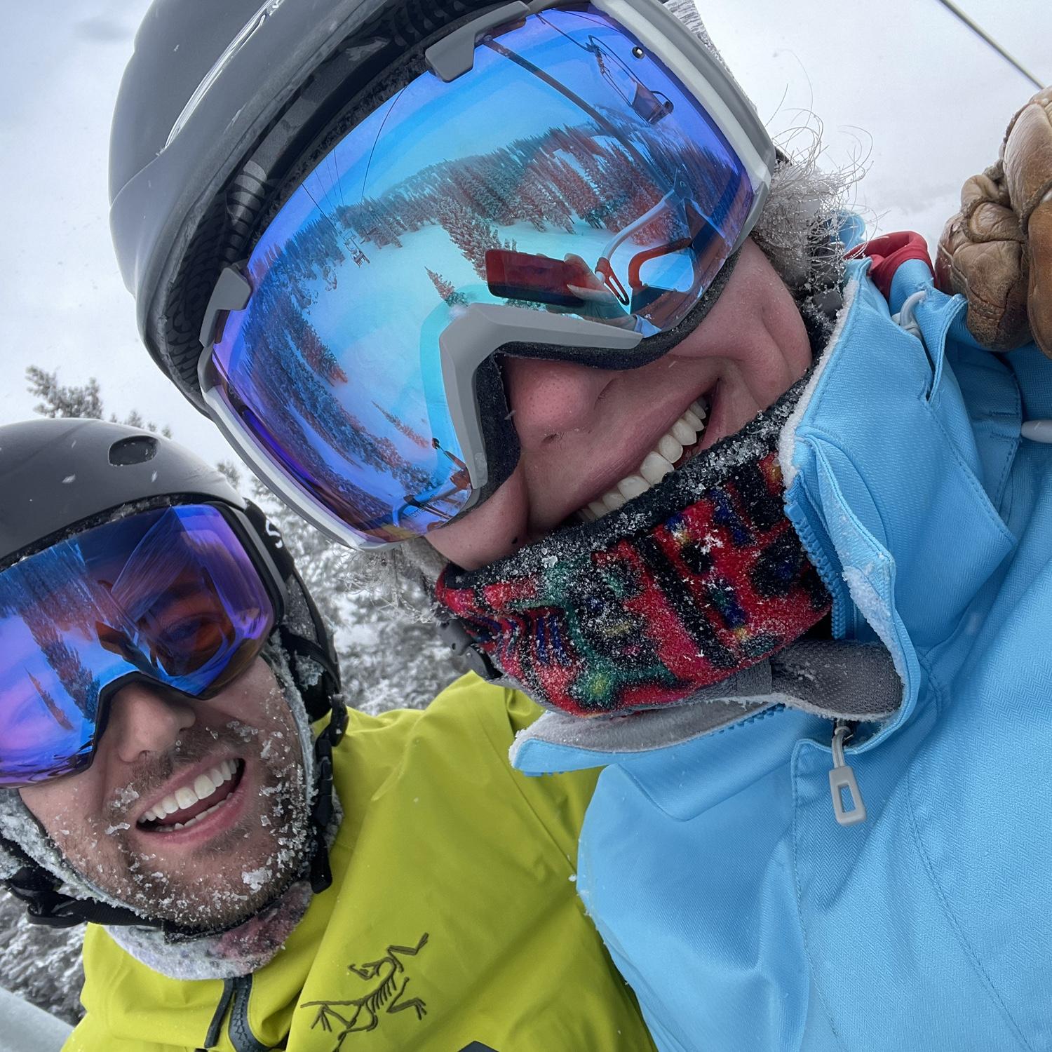 Jeff's first message to Madeline was about skiing!
