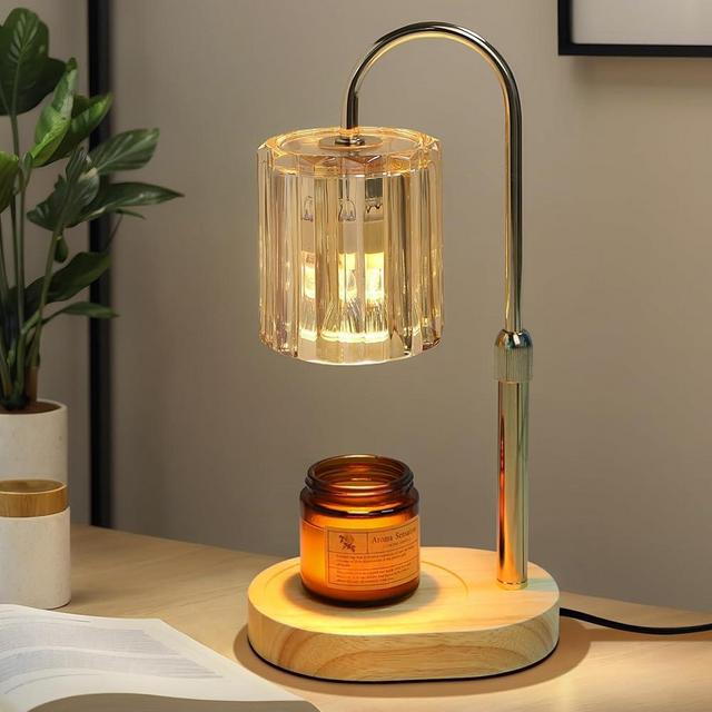 Lukasa Candle Warmer Lamp, with Timer and Dimmer, Adjustable Height, Gifts for Women Mom, House Warming Gifts New Home Decor, Wax Melt Warmer for Scented Jar Candles, with 2 Bulbs