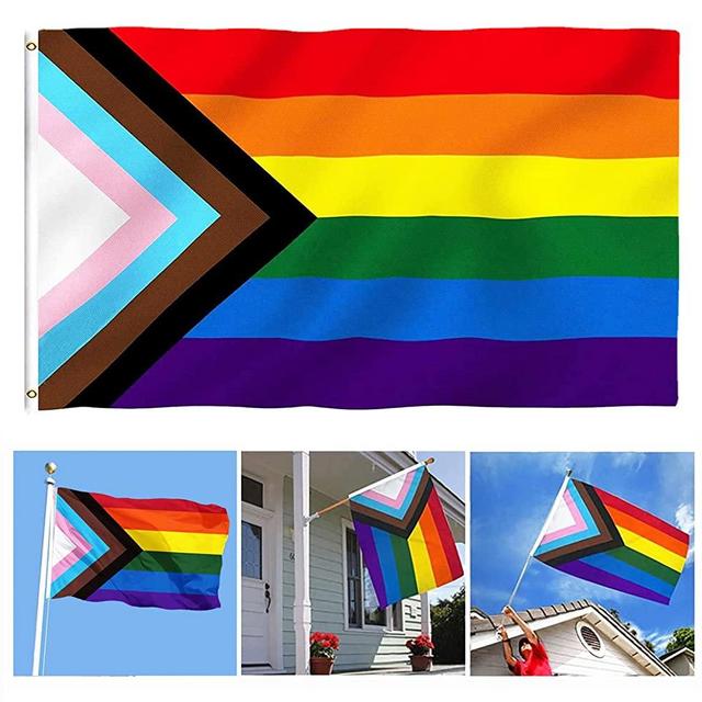 Pride Flag 3x5 Anti-Ultraviolet Anti-fading Gay Pride Flag Rainbow Flag for Wall Hanging Indoor Outdoor Lgbt Flag