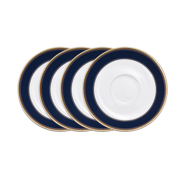 Noritake Blueshire Set of 4 Saucers, Service For 4