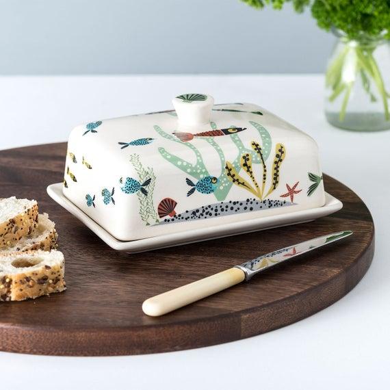 Handmade Ceramic Fish Butter Dish