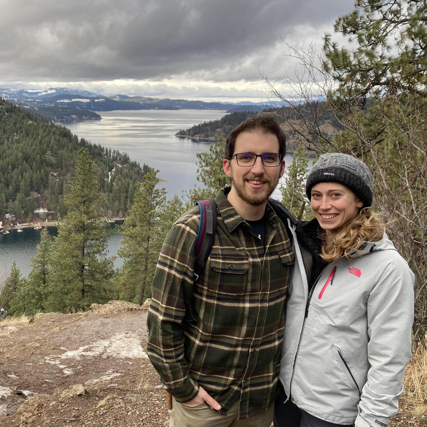 A hike with our friends Kacie and Ryan in Coeur d'Alene, Idaho. This is where Luke told Katie she needed to get her hip fixed because she was complaining too much :)