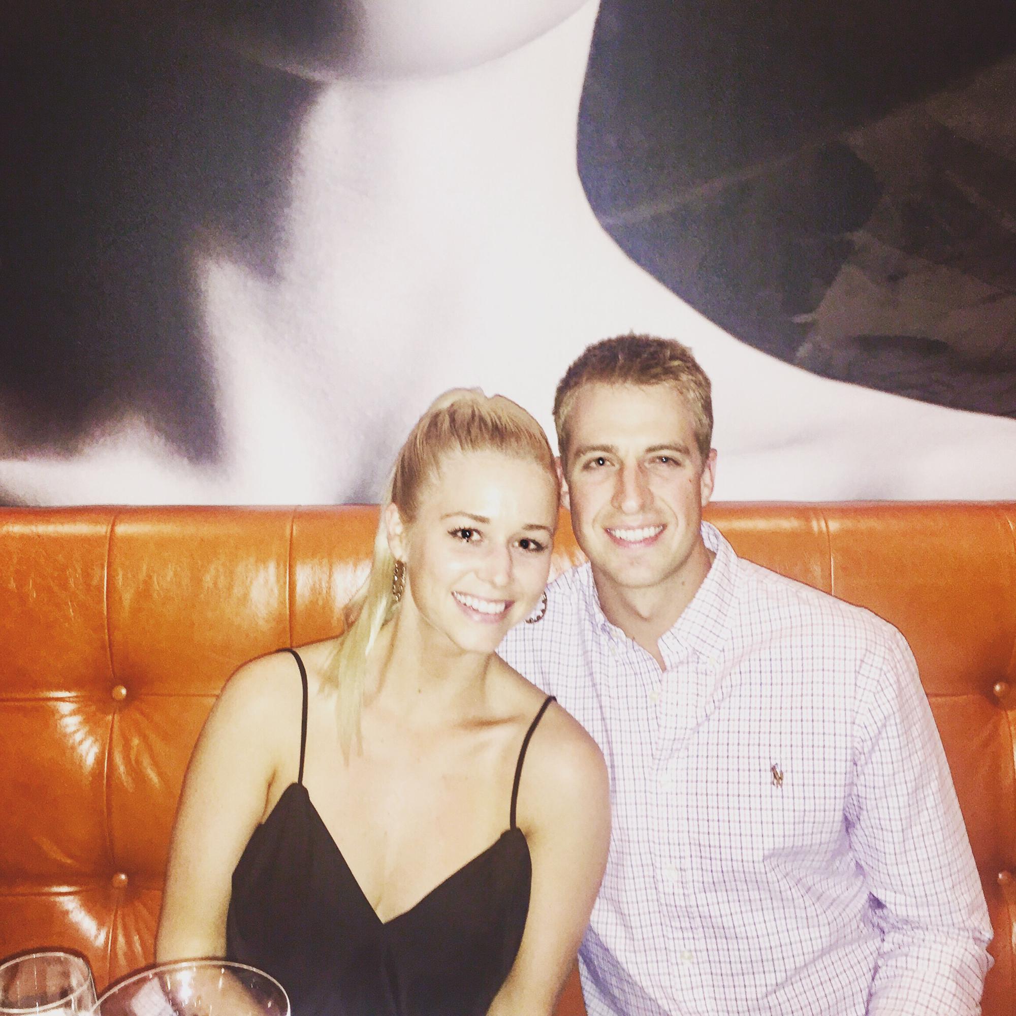 One of our first birthday dinners together - Don's 27th