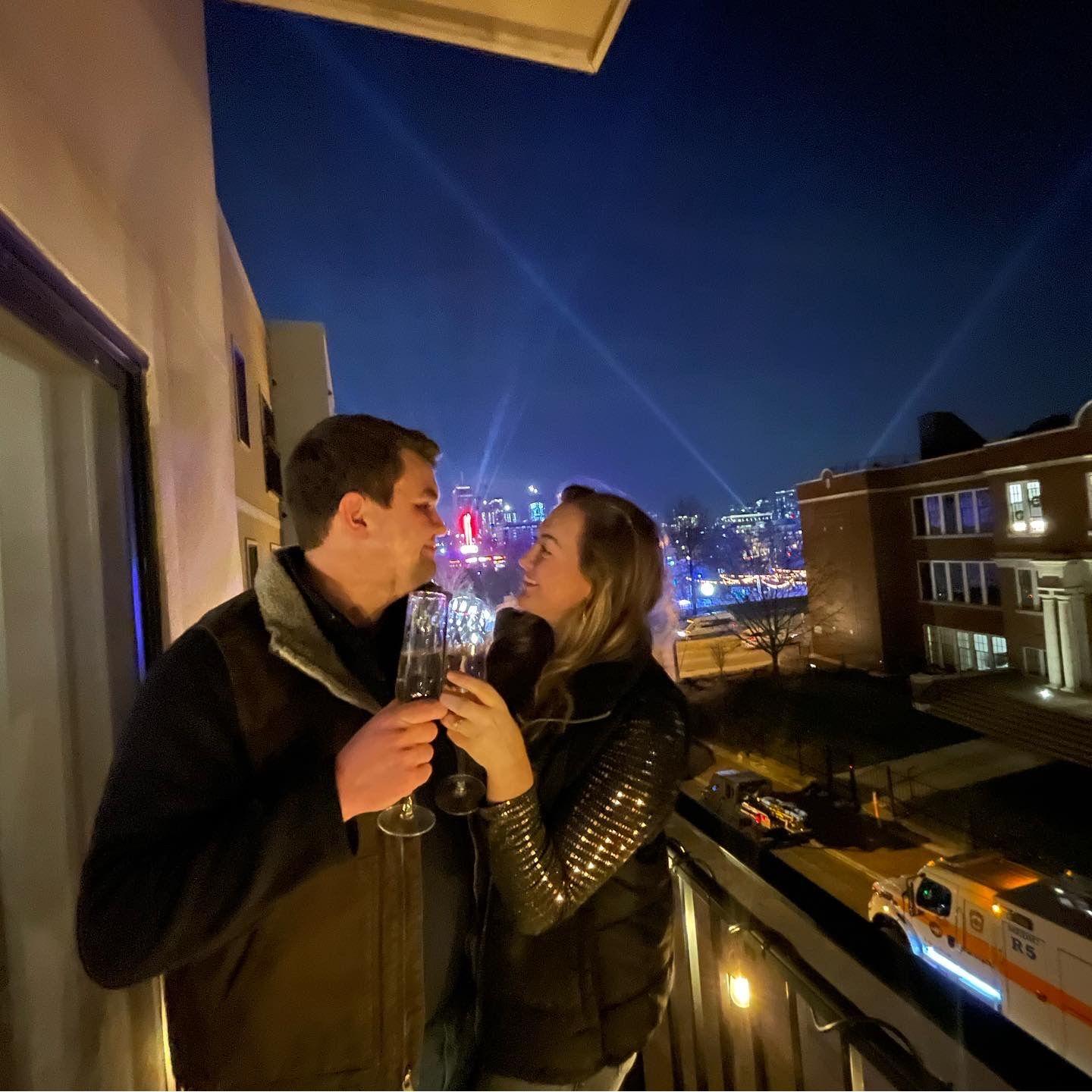 We moved to Nashville together in May 2023. This is us ringing in the new year of 2024 in our new home city!