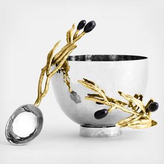 Olive Branch Nut Dish with Spoon