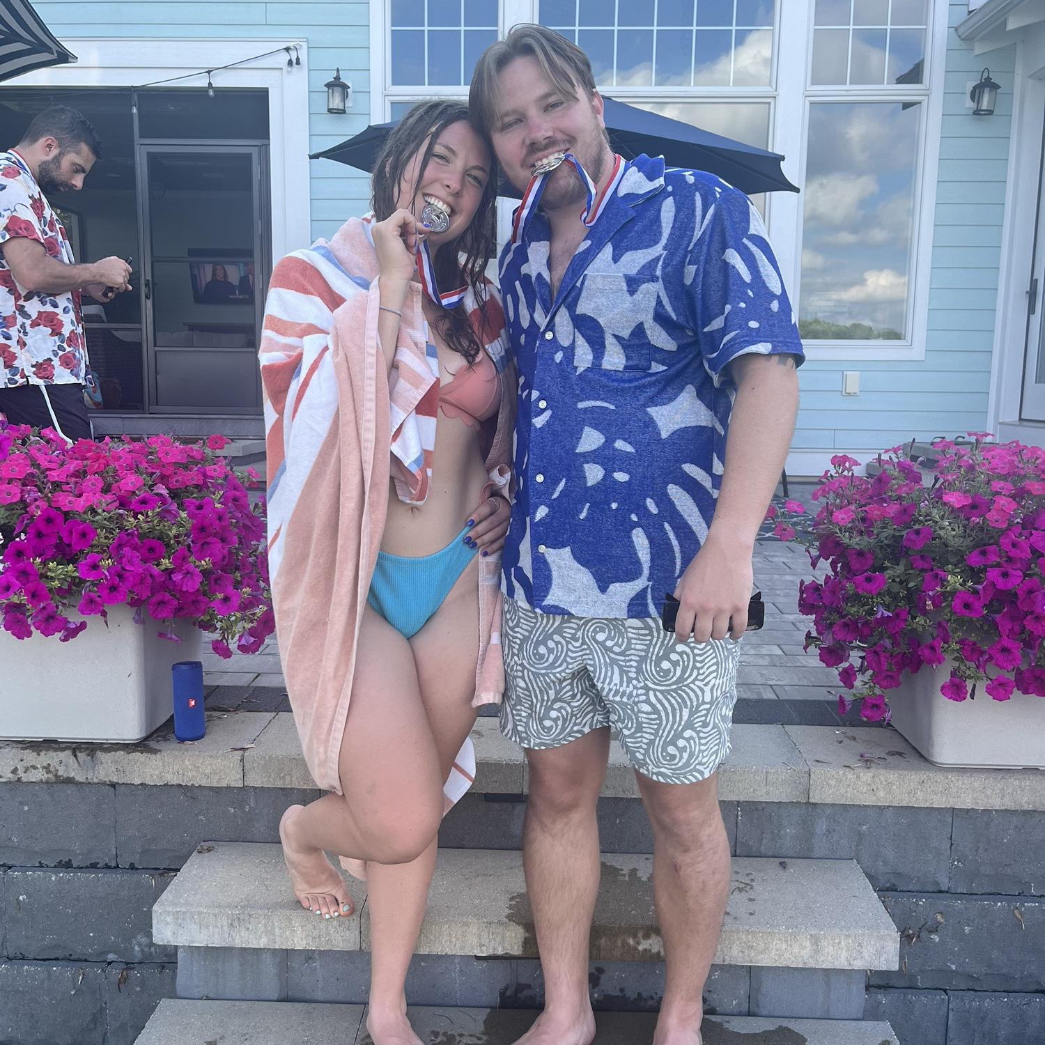 Second place winners of beerolympics