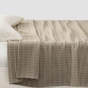 Barley Color King/Cal King Organic Cotton Blanket
