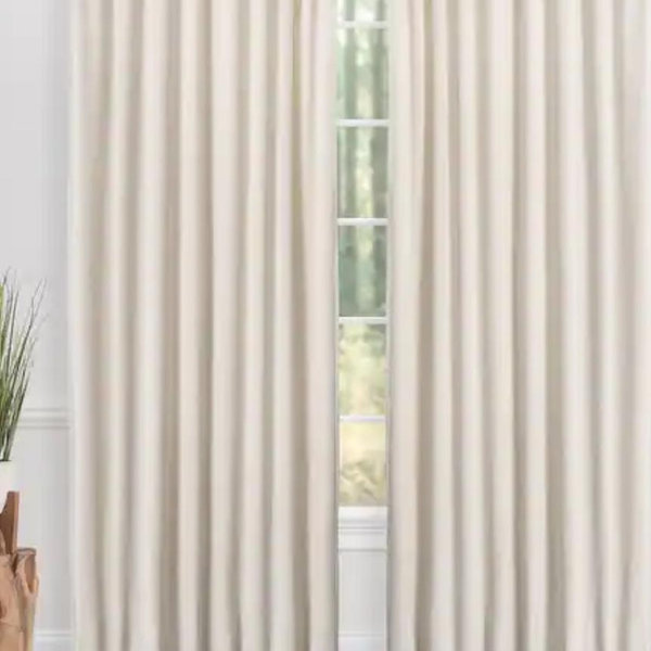 Chanasya Velvet Room Darkening Window Curtain Panel Pair - TUSK (Set of 2)