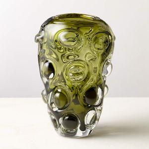 Clio Bubble Green Glass Vase