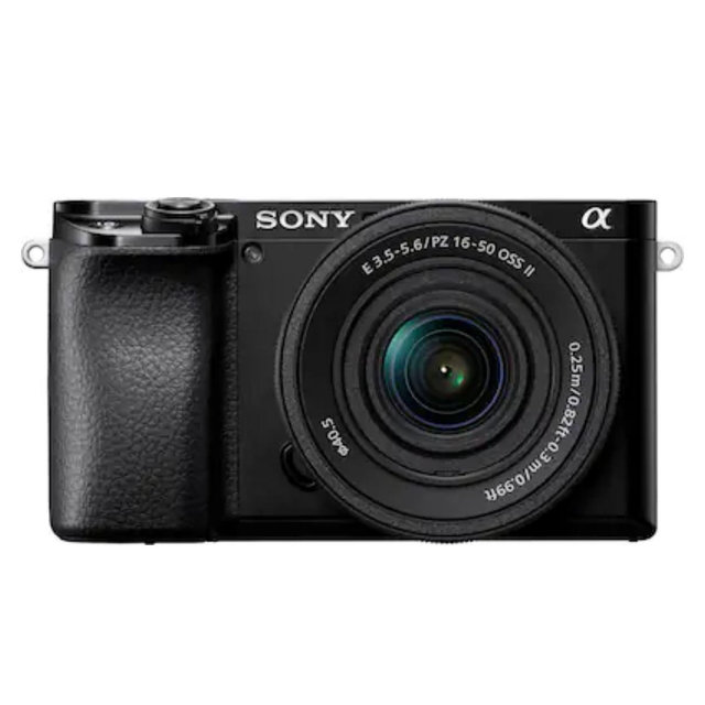 Sony - Alpha 6100 APS-C Mirrorless Camera 4K Video Camera with E PZ 16-50mm Lens - Black