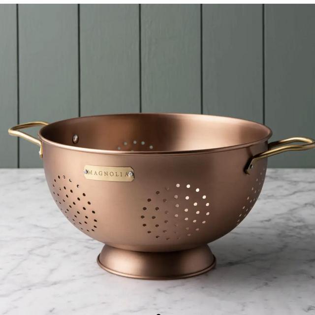 Copper and Brass Colander 3QT