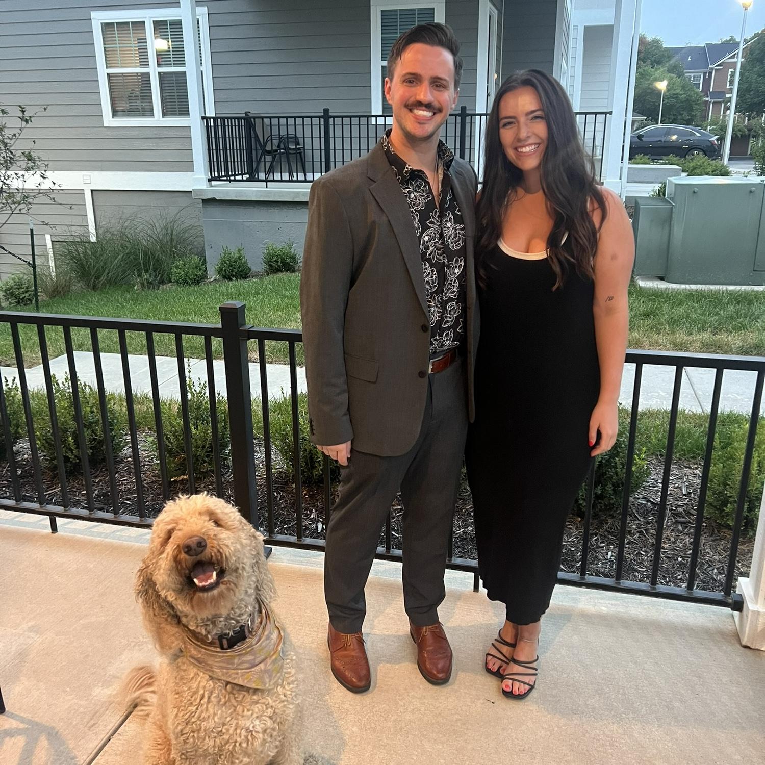 Our first photo / just started dating 2 days before / Maddie’s birthday dinner!!!