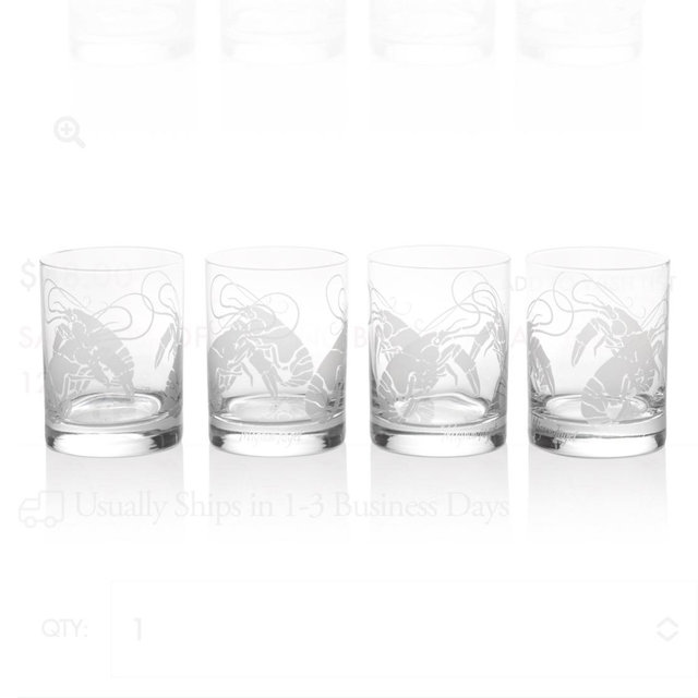 mignon faget crawfish glasses