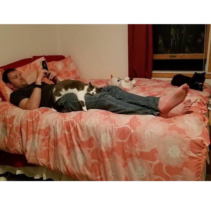 I could never be with someone who didn't love animals. It just so happens that all of our animals like Aleksander best.