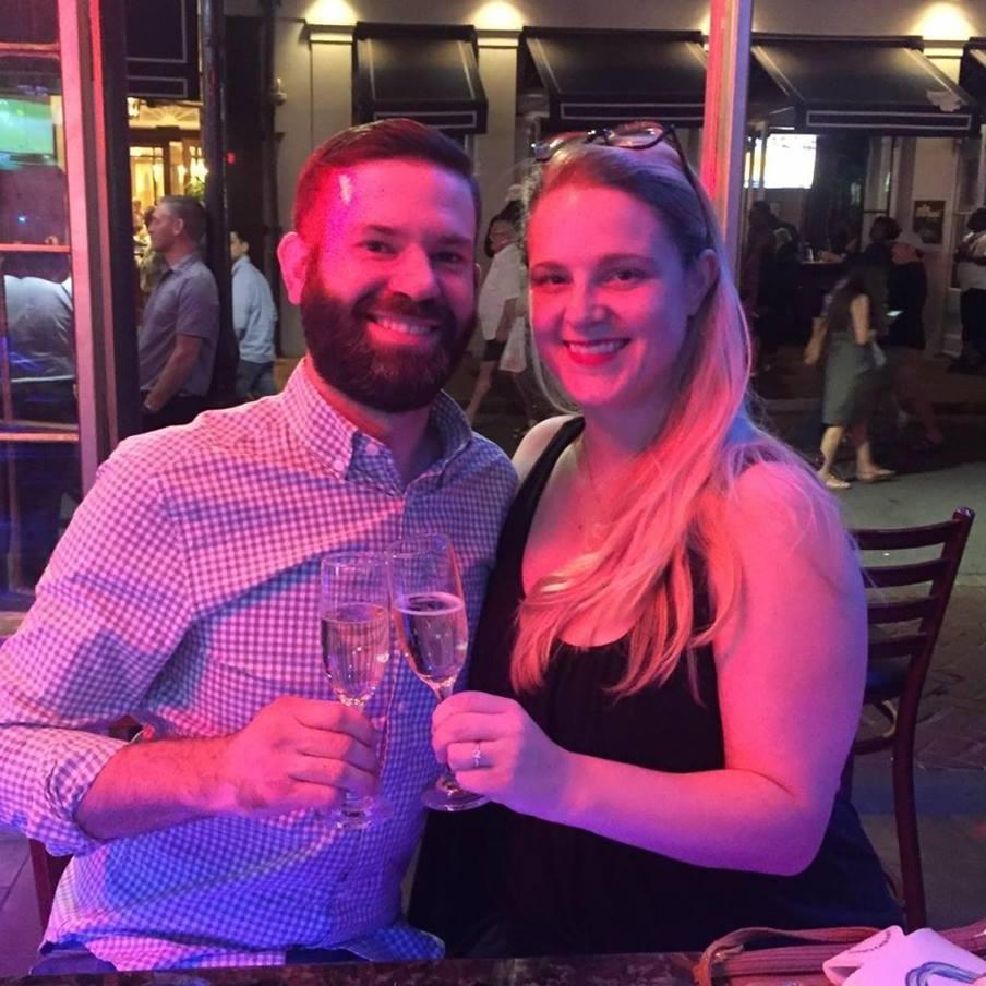 Celebrating our engagement in the French Quarter