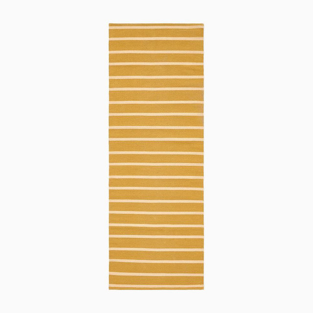 Emma Chamberlain Stripe Washable Rug, 2.5x7, Honey