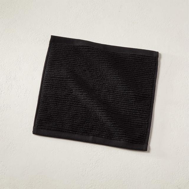 black washcloth