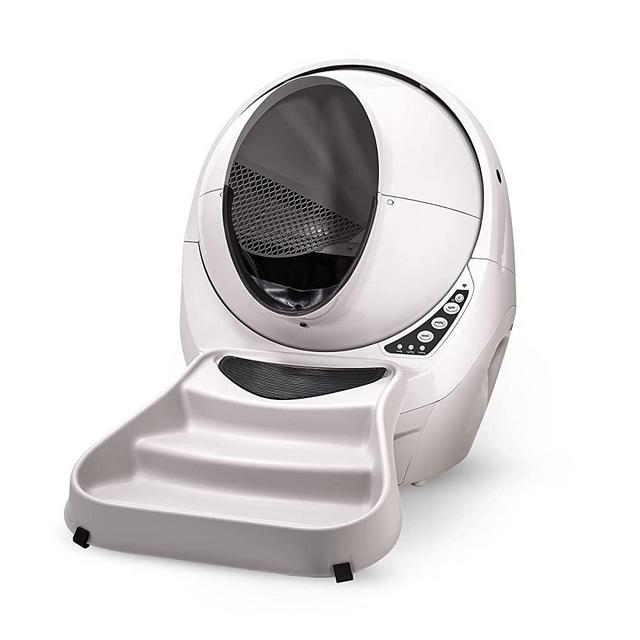 Litter-Robot 3 Connect & Ramp by Whisker - Automatic, Self-Cleaning Cat Litter Box, WiFi Enabled, Works with Any Clumping Litter, Designed & Assembled in USA (Beige), 1-Year WhiskerCare Warranty