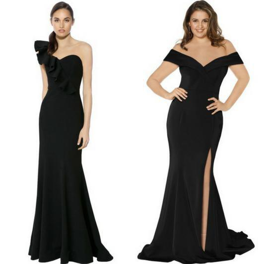Some ideas for the women, long all black formal dress