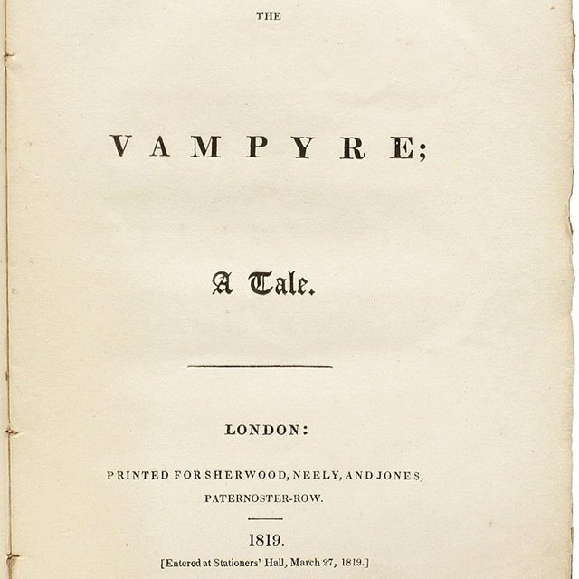 POLIDORI - The Vampyre - 1819 - FIRST EDITION - The Earliest Obtainable Issue