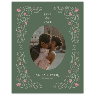 Grayed Hunter, Green Wedding Digital Save the Date - Sabriel Photo