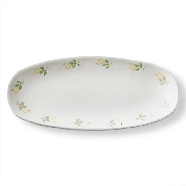 tag Cozy Cocoon Multi Stoneware Oval Platter 11.65 x 5 x 1 in