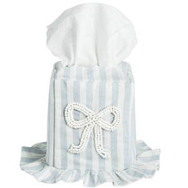 Stripe Bow Tissue Box Cover