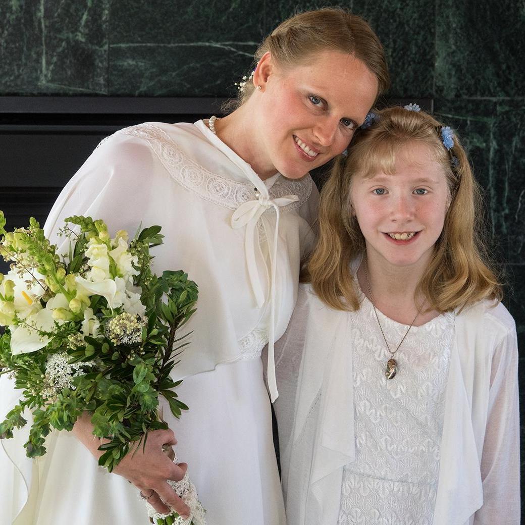 Amanda and niece, flower girl